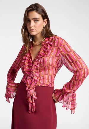 CON VOLANTS - Bluse - fucsia