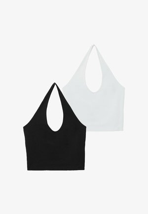 2-PACK OF HALTER - Débardeur - white