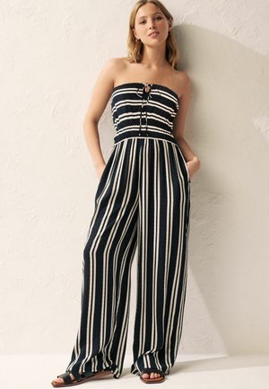 Next BANDEAU WIDE LEG - Kezeslábas - black white stripe