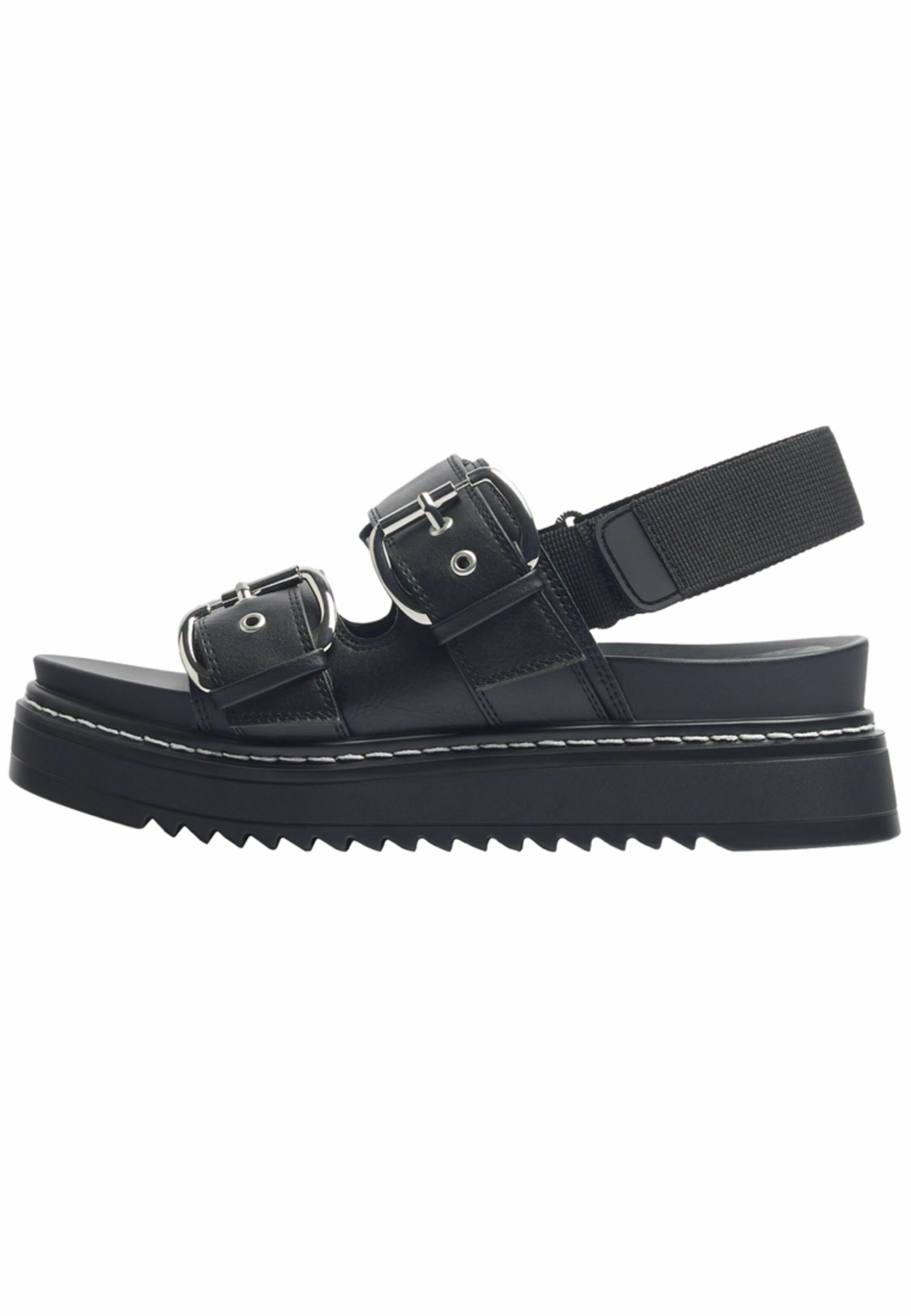 Bershka BUCKLED - Sandali con plateau - black/nero - Zalando.it