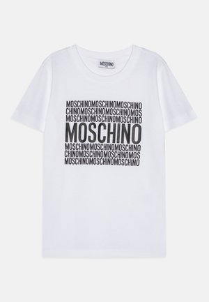 MOSCHINO UNISEX - T-shirt con stampa - bianco ottico