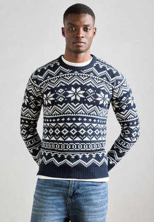 JACQUARD WINTER PATTERN  - Džemperis - navy