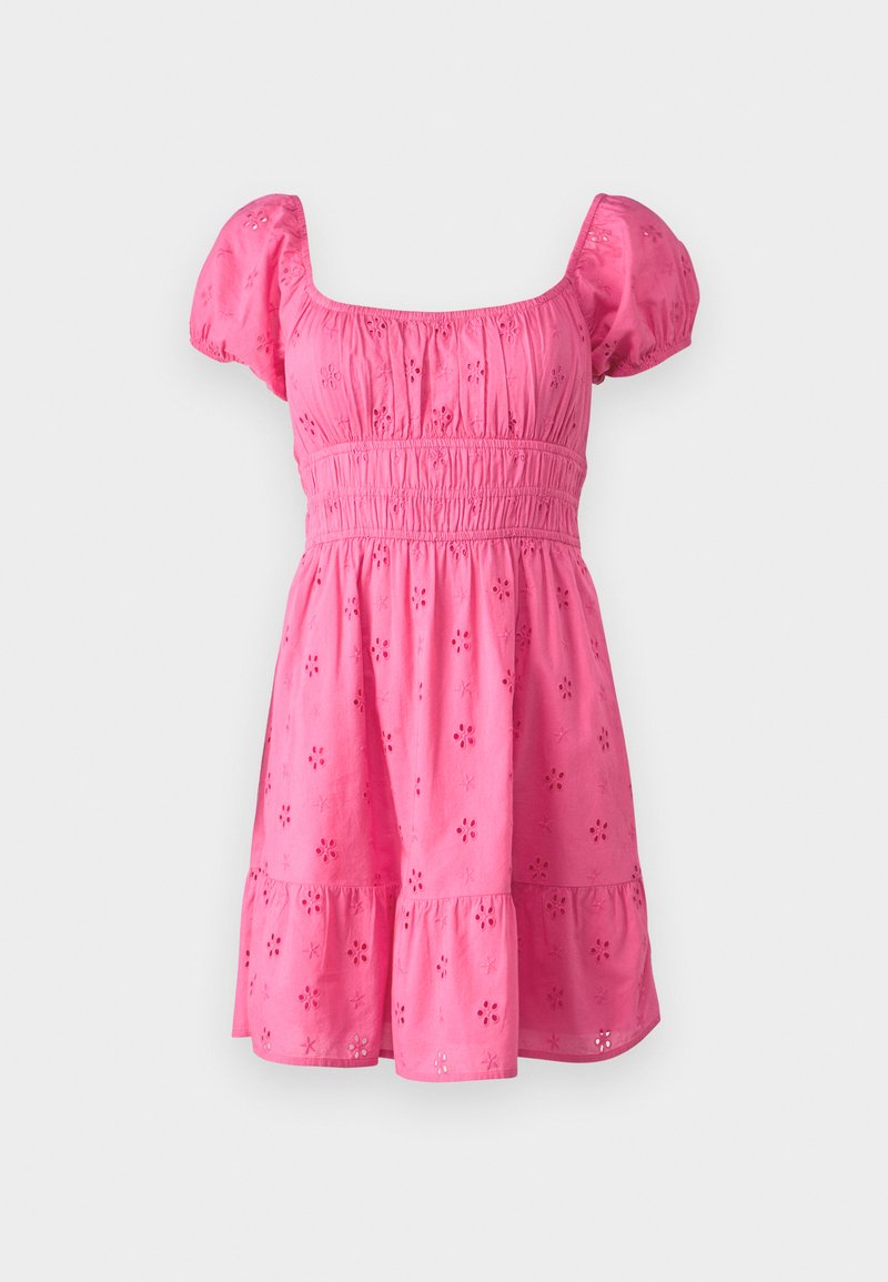 Hollister Co. CHANNELED WAIST MINI DRESS - Day dress - shocking pink/pink -  Zalando