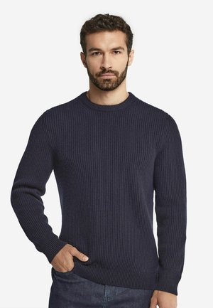 ROUND NECK - Stickad tröja - blau navy blue