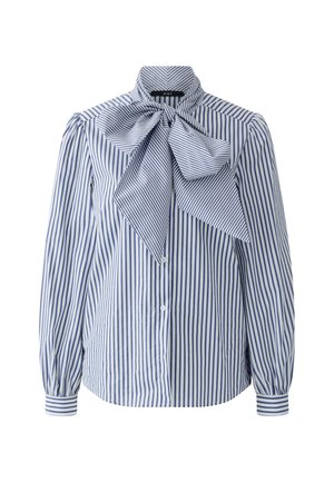 Oui, SCHLUPPENBLUSE - Hemdbluse - white blue