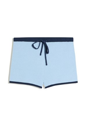 Bershka, CONTRAST PIPING - SHORTS - Short - light blue