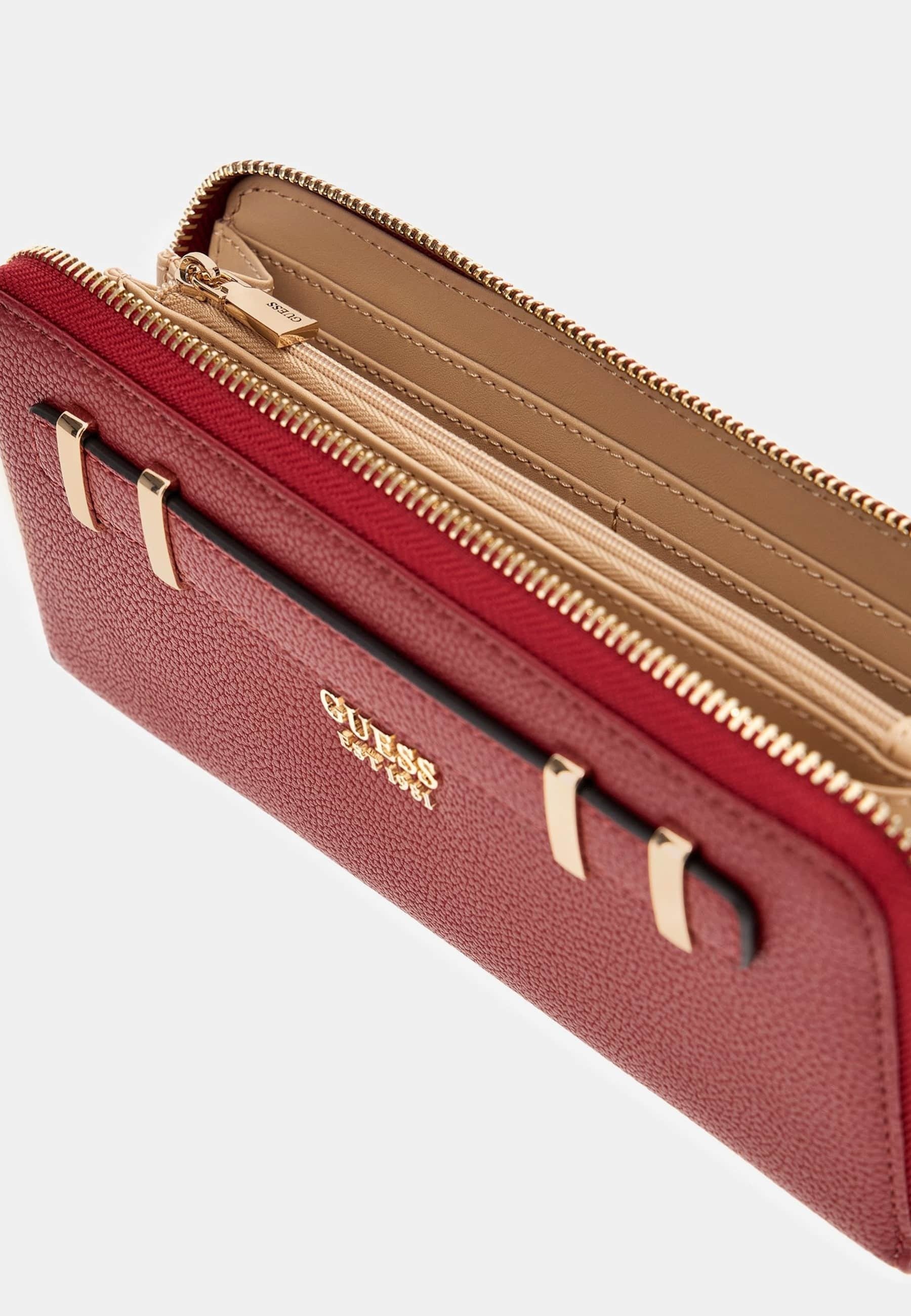 GUESS Geldbörse Gregoria SLG Large – Zip Around Wallet In Cognac Braun
