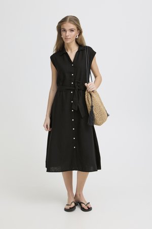 ICHI, IHLINNO DR3 - Abito a camicia - black