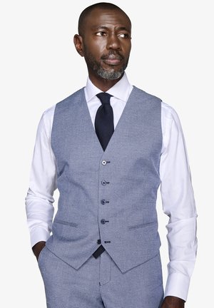 Vest - blue avio pied de poule