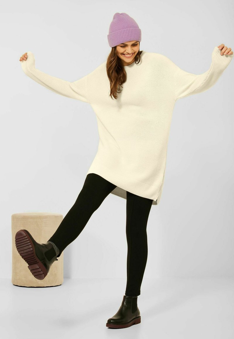 Damen Strickjacken | Cecil Strickpullover beige/weiß - TG46550 Damen Strickjacken | Cecil Strickpullover beige/weiß - TG46550