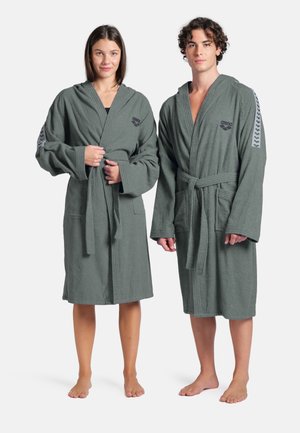 TEAM STRIPE ROBE - Badekåber - sea foam-asphalt