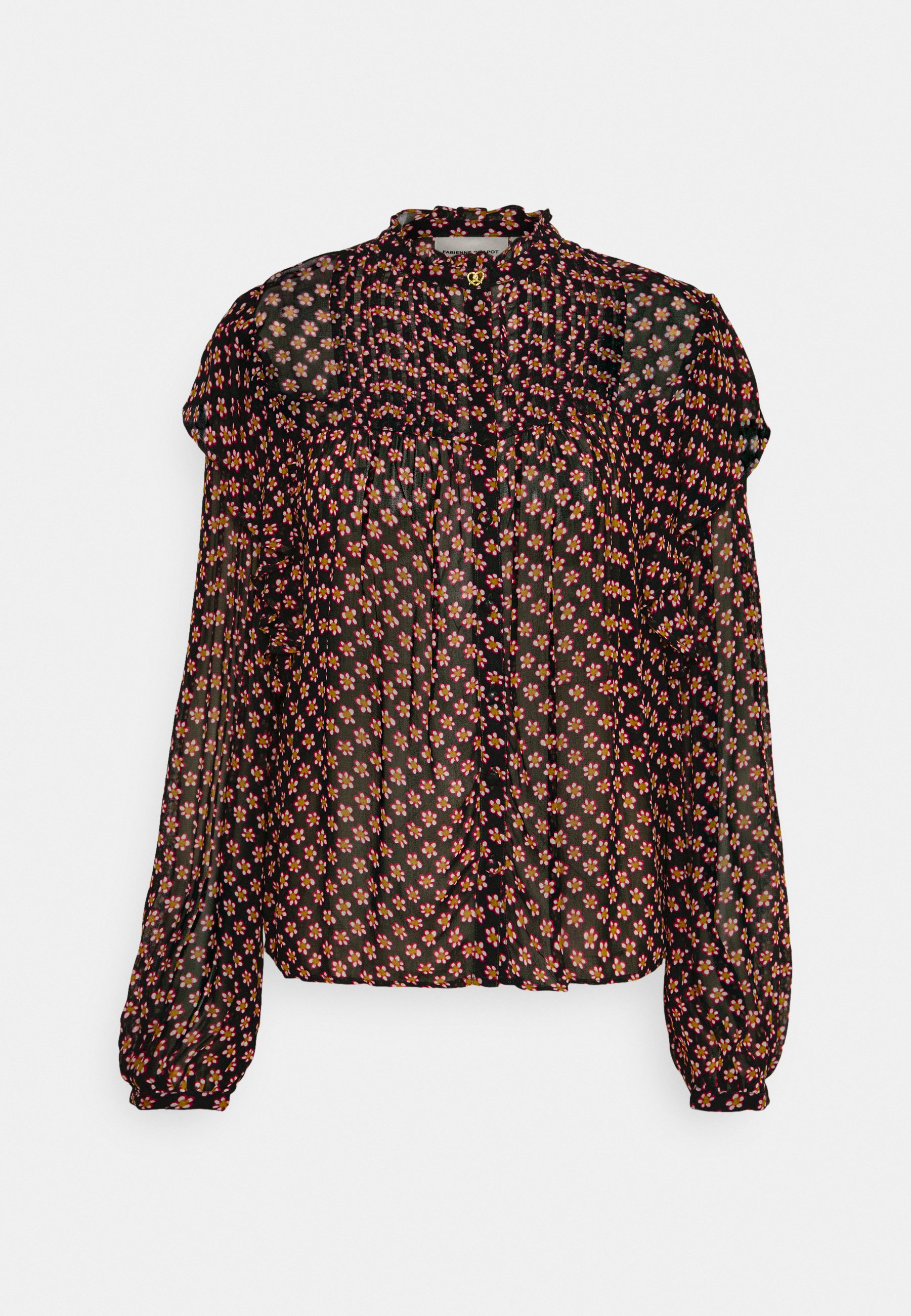 Fabienne Chapot BIBI LONG SLEEVE - Blouse - black/crazy clay/zwart -  Zalando.nl