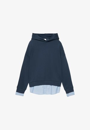 PULL&BEAR, COMBINED - HOODIE - Sweat à capuche - dark blue