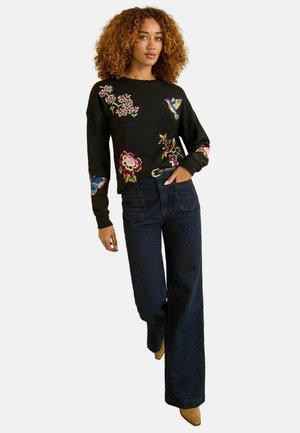 REGULAR FIT - Felpa - black embroidered bird