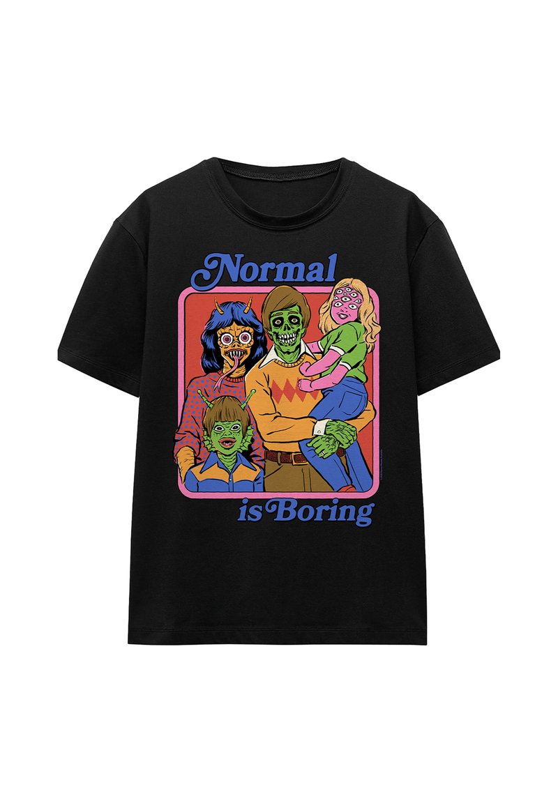 Cotton Soul STEVEN RHODES NORMAL IS BORING - T-Shirt print - black ...