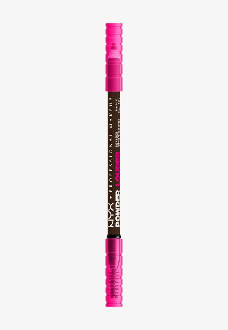 NYX Professional Makeup - POWDER LOUDER BROW PENCIL - Eyebrow pencil - 08 deep brown, Enlarge