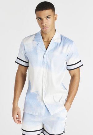 TAPED RESORT - Camicia - white/blue