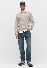 BONDELID JONAH KNITTED OVERSHIRT - Kofta - beige melange