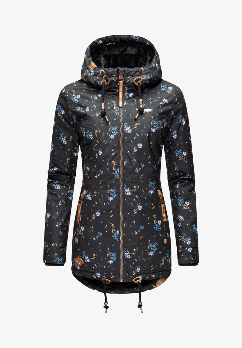 Ragwear ZUZKA - Vinterkåpe / -frakk - black flowers