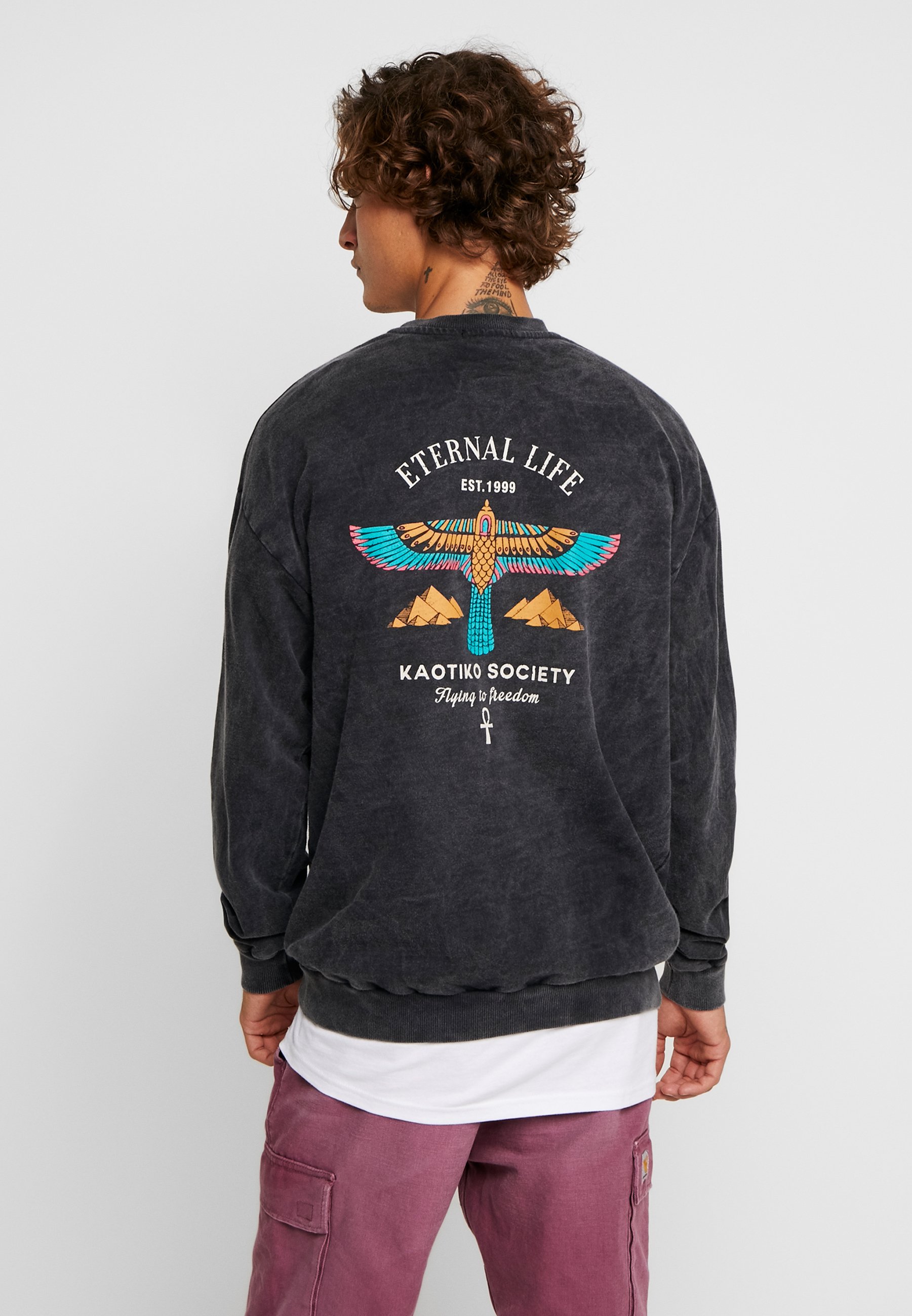 Kaotiko UNISEX - Sudadera - black/verde -