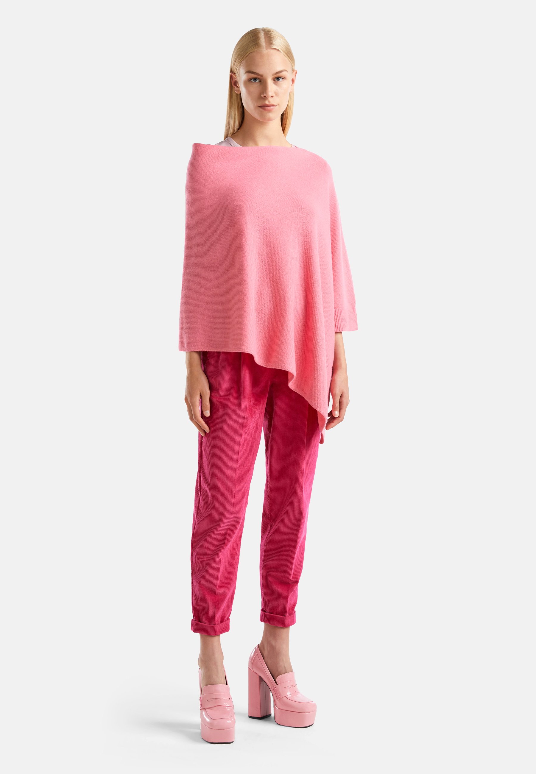 United Colors of Benetton SOFT BLEND PONCHO E - Cape - pink - Zalando.de