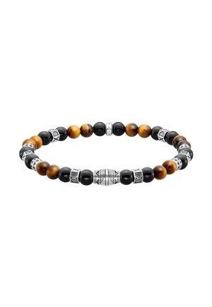 ELEMENTE TIGERAUGE - Armband - silberfarben braun schwarz