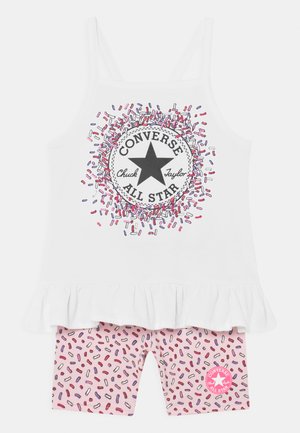 PEPLUM TANK & PRINTED BIKER SET - Top - pink foam