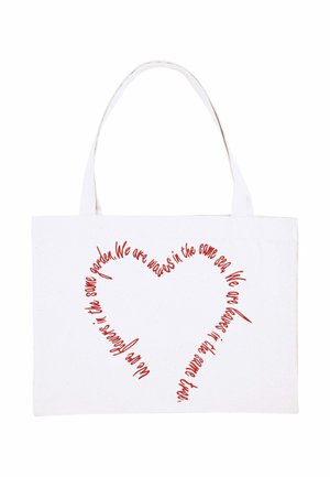FLOWERS PRINT - Shopping bag - white