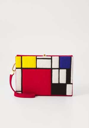 BOOK MONDRIAN STRAPPED - Pochette - bordeaux latim