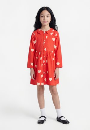 Mini Rodini HEARTS WOVEN DRESS - Robe de jour - red