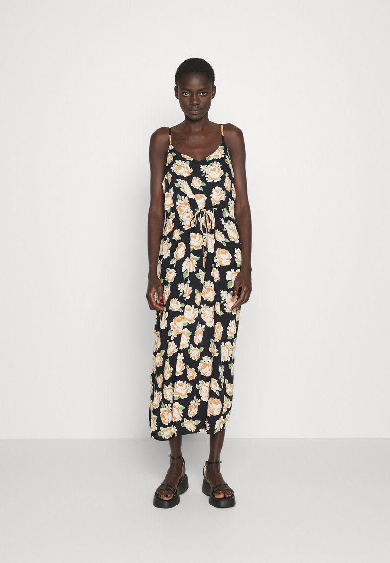 VILA Tall VIEVE S/L STRING DRESS /SU /KA/TLL Maxi dress blackaop