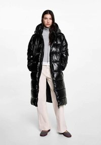 Mango Kids Zimný kabát - black