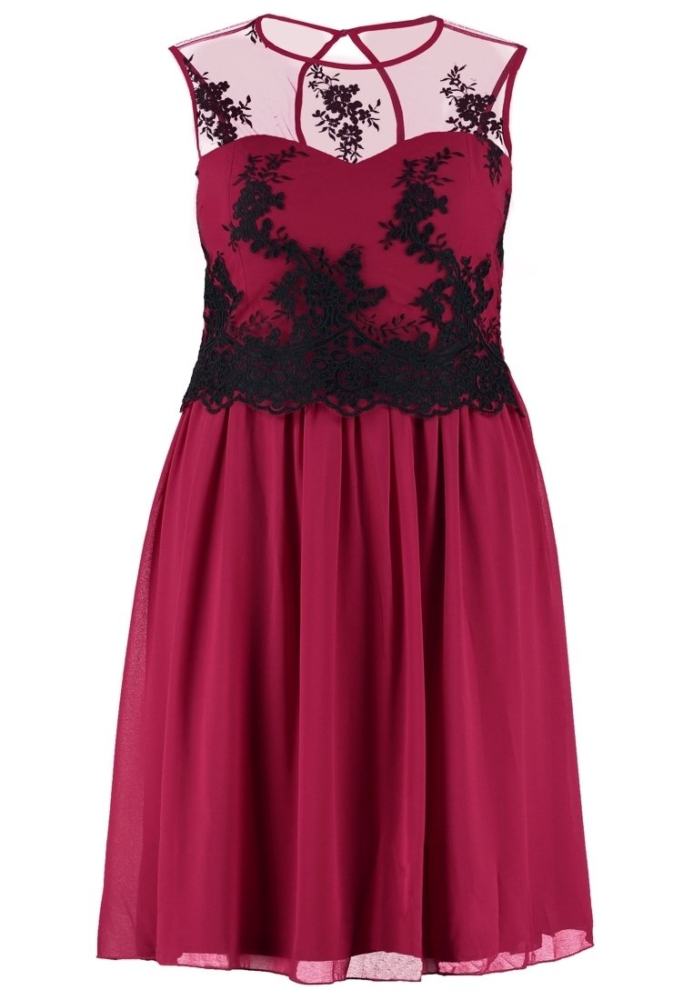 little mistress burgundy dress Red Sequin Midaxi Dress by Vicky Pattison main image 0