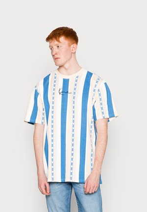 SMALL SIGNATURE STRIPE TEE UNISEX - Print T-shirt - blue