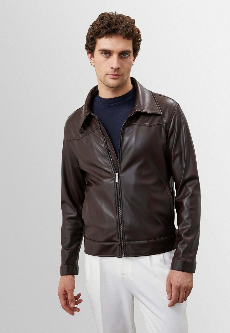 Antioch Faux leather jacket dark brown Zalando.ie
