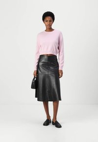 pure cashmere CROP LONG SLEEVE  - Pulover - pink