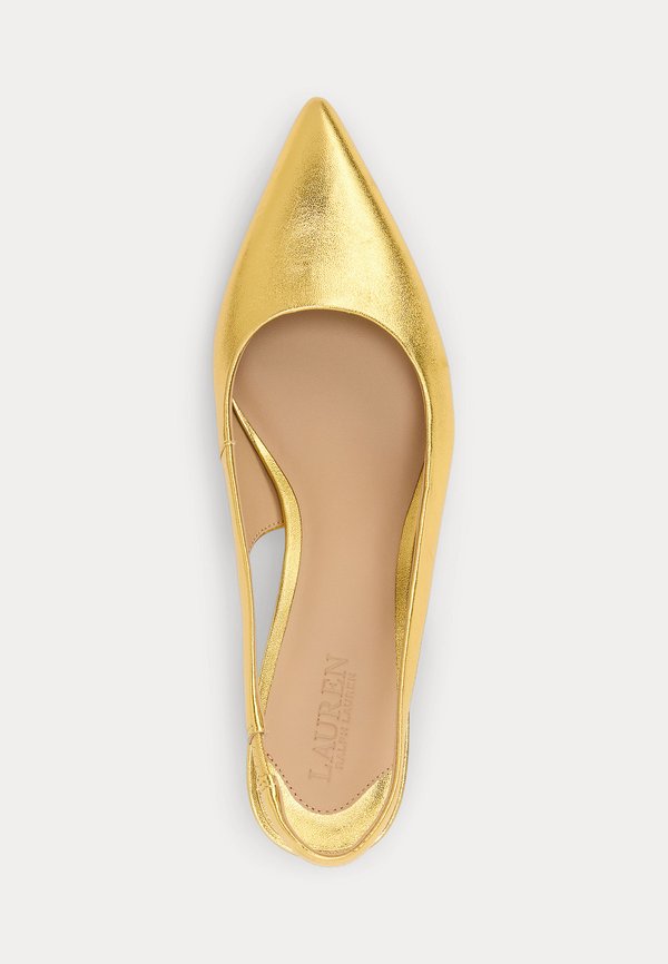 LOLAH II METALLIC LEATHER SLINGBACK PUMP - Classic heels - modern gold2
