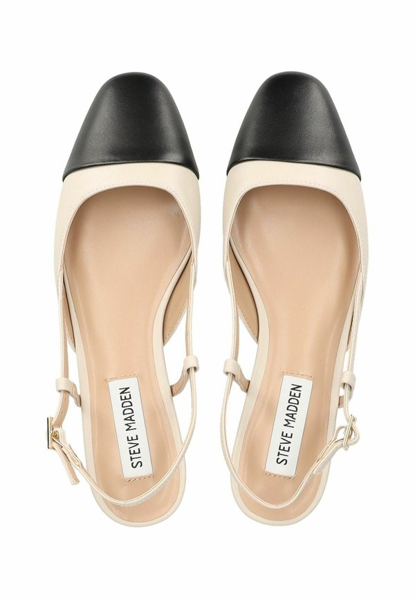 Ankle strap ballet pumps - bone leather3