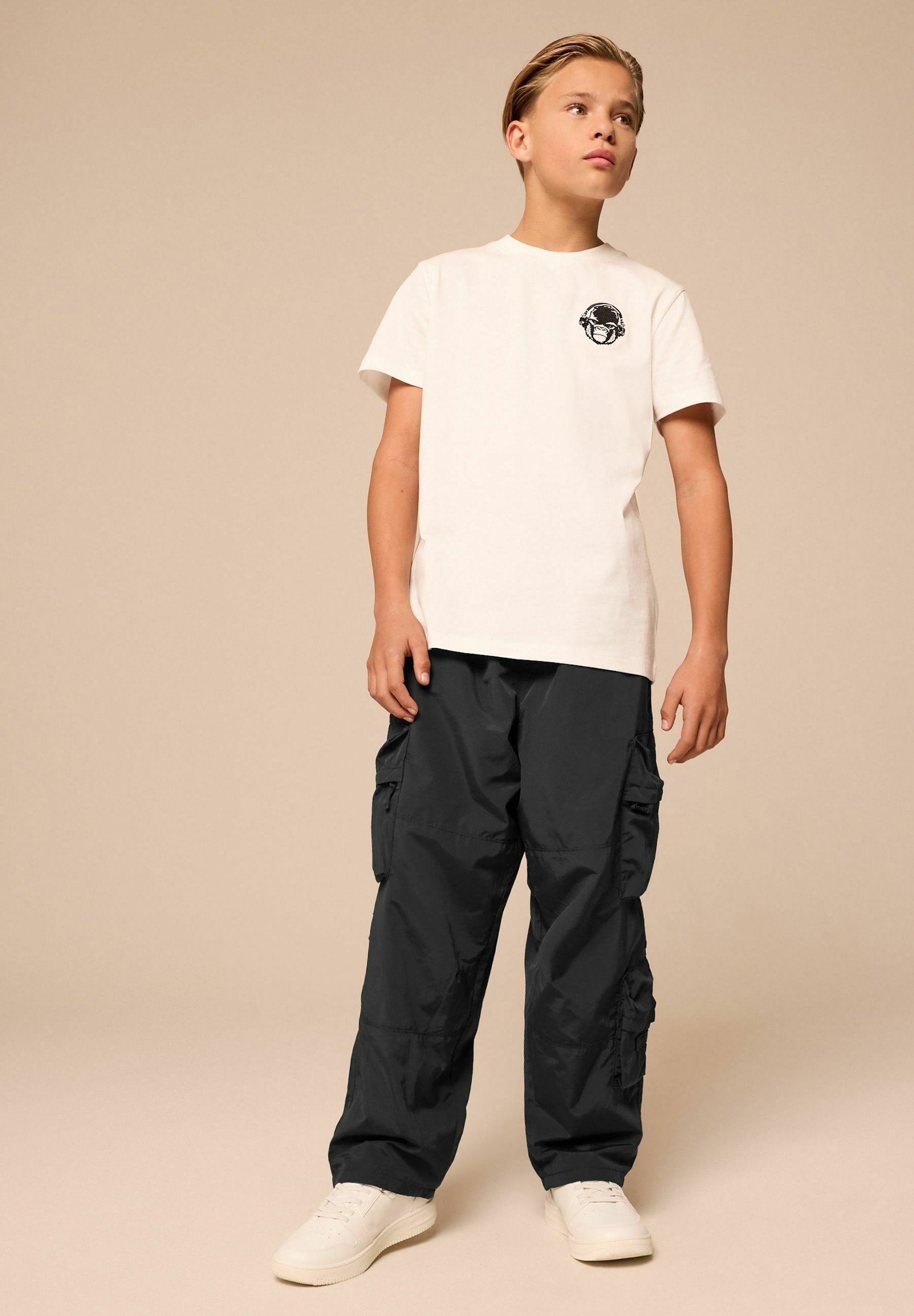 Pantalon Cargo Doublé Pour Enfant - 100% Coton, Confortable Et Pratique Avec Taille élastique - 2