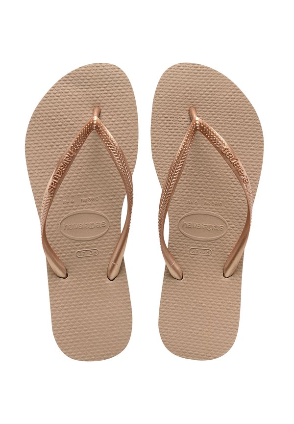 SLIM - T-bar sandals - rose gold