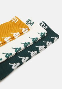 Kappa UNISEX 3 PACK - Sportssokker - green/dark yellow/camel/white milk