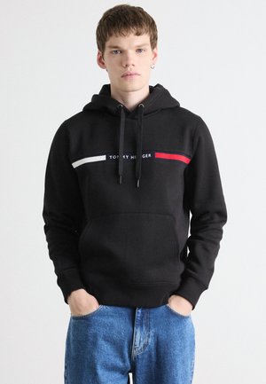 CHEST INSERT HOODY - Luvtröja - black