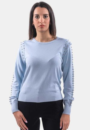 LIU JO CON APPLICAZIONI-DI BORCHIE - Maglione - light blue