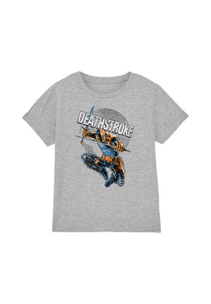 Cotton Soul, JLA DEATHSTROKE RETRO UNISEX - Print T-shirt - mottled light grey