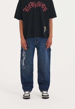 Ed Hardy SNAKE & PANTHER CARPENTER  - Relaxed fit jeans - indigo