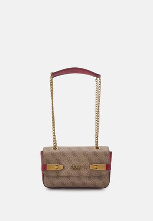 ZADIE LOGO XBODY FLAP - Handväska - latte logo/red