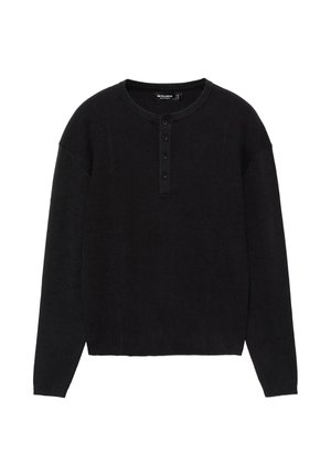 PULL&BEAR Pitkähihainen paita - black