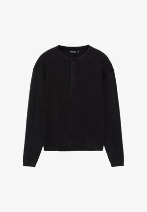 PULL&BEAR Pitkähihainen paita - black