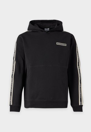 EA7 Emporio Armani, TRAIN LOGO SERIES TAPE HOODIE  - Felpa con cappuccio - black