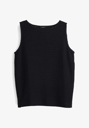OPUS, SLIM FIT CROCHET - Top - black